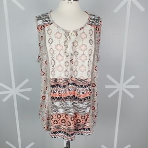 Plus Size 3X NWT Tropical Tribal Tank